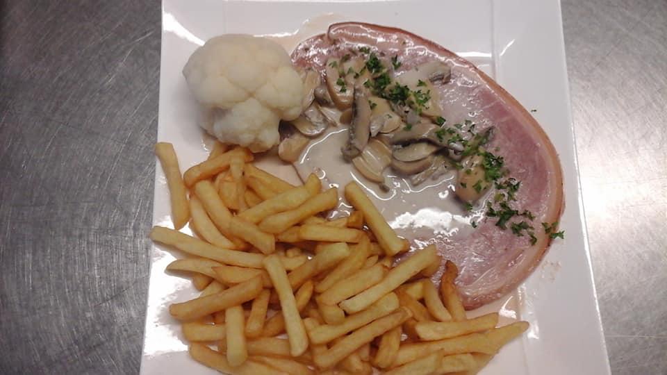 Jambon sauce forestière